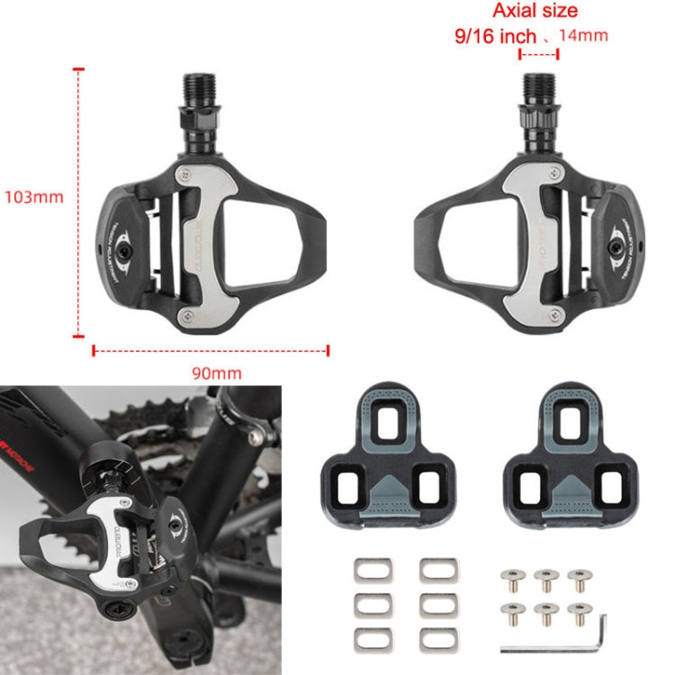 PROMEND PD-R95P 1pair Pedalway Road Bicycle Self-lock With Lock Film Nylon Lock Light Amount Foot Pedal