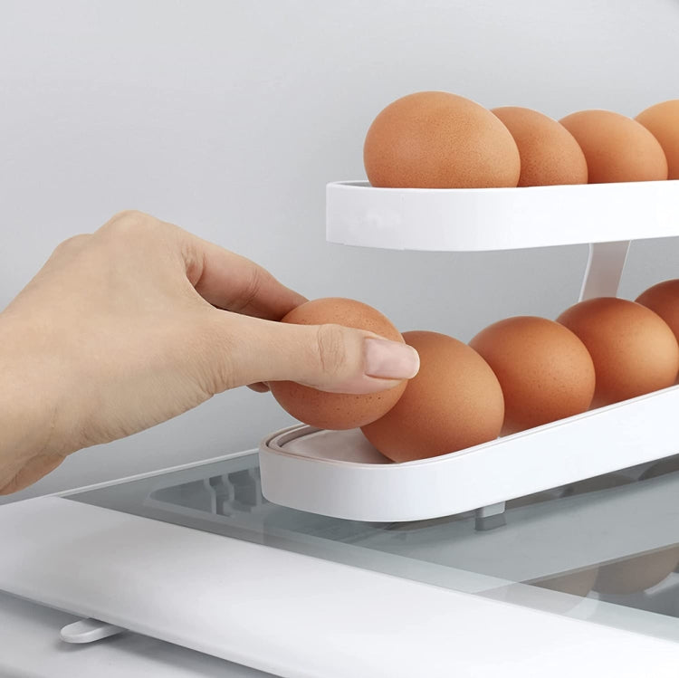 Automatic Eggs Storage Box Refrigerator Egg Dispenser Plastic Rolling Eggs Holder  Container