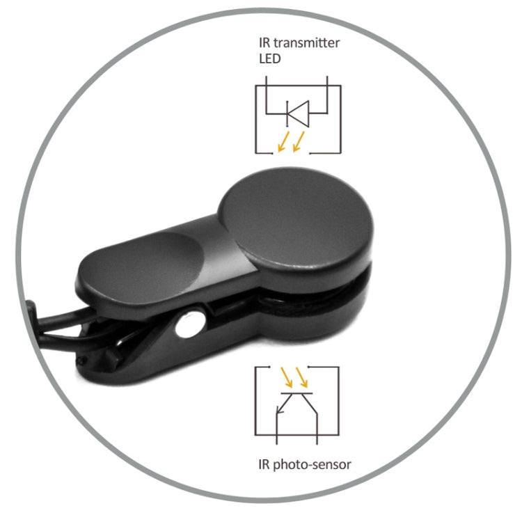 Ear Clip Heart Rate Sensor for Treadmill and HRV Monitor