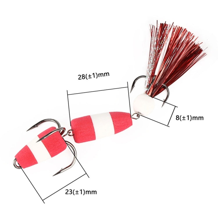 W.P.E PMG-M Foam Hook Soft Worm Bait Three Anchor Hook Fake Lures