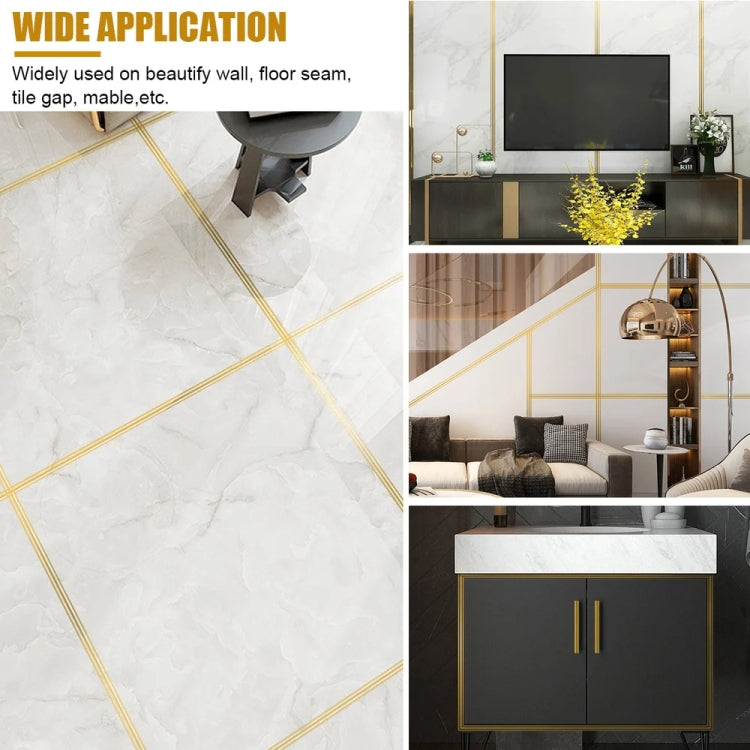 2.5cm x 5m  Golden Tile Gap Tape Waterproof PVC Self Adhesive Sticker