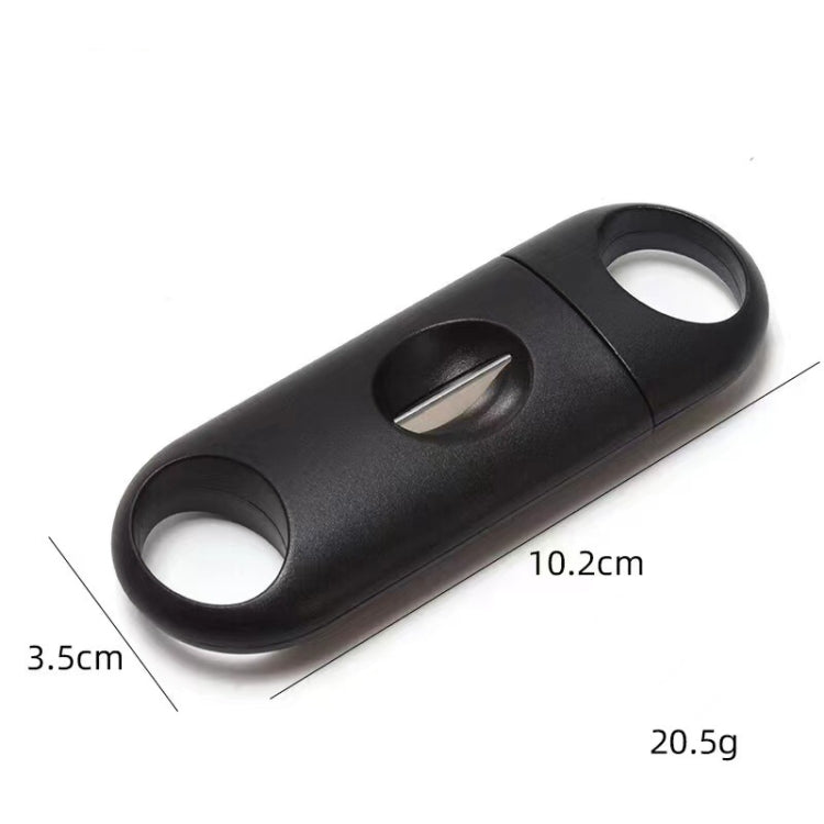 2pcs Portable Stainless Steel V Shaped Plastic Cigar Cutter Opening Hole