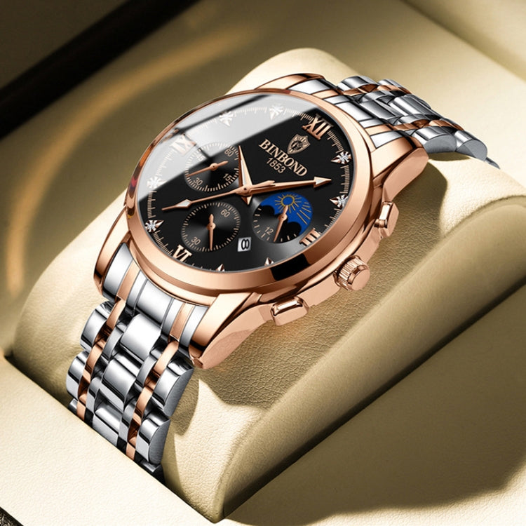 BINBOND B3591 30m Waterproof Luminous Calendar Men Watch