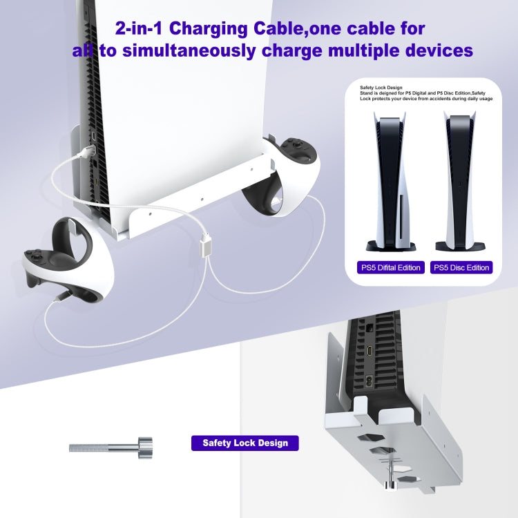 For PS5 / PS VR2 Series JYS JYS-P5163 Helmet Headset Host Handle Storage Rack