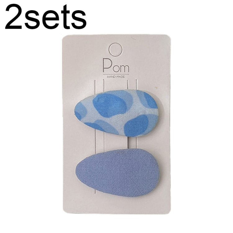 2sets Candy Color Floral Polka Dot Sweet Baby Drop Hair Clip