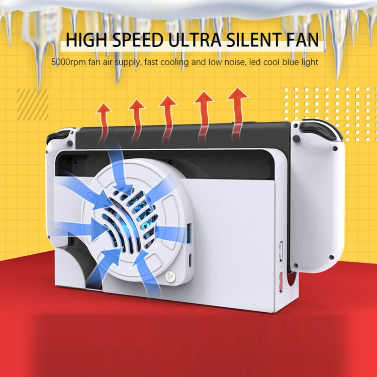 For Nintendo Switch OLED SWL138 Game Console Cooling Fan Host Storage Base Cooling Bracket