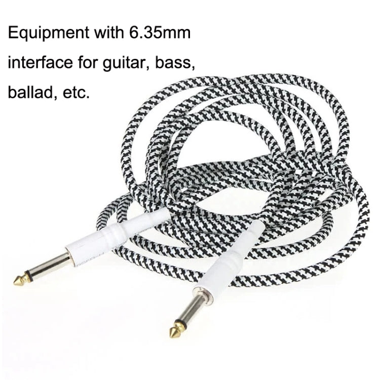 JT001 Male To Male 6.35mm Audio Cable Noise Reduction Folk Bass Instrument Cable, Length:
