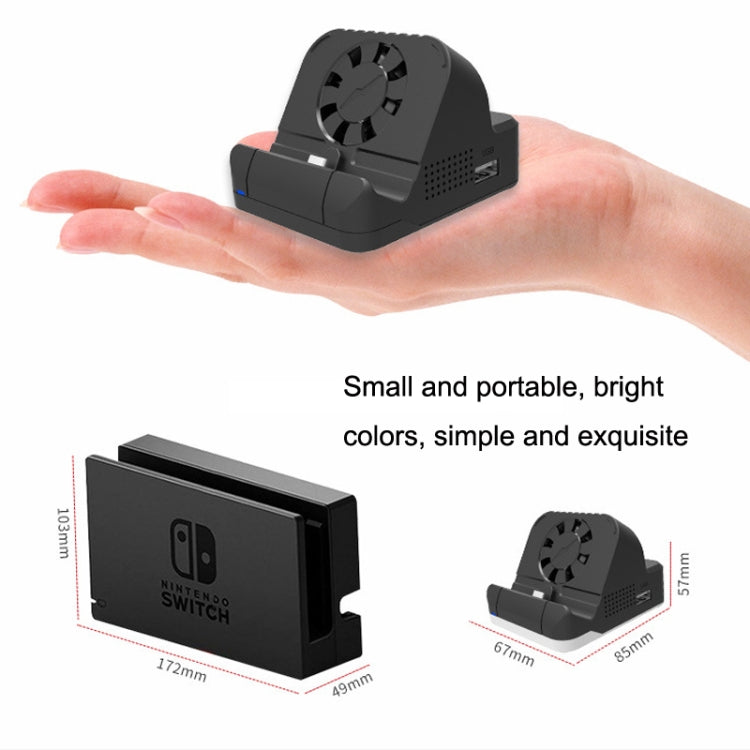 For Nintendo Switch / Switch OLED SW300 HDMI Video Casting Converter Cooling Fan Base Charger