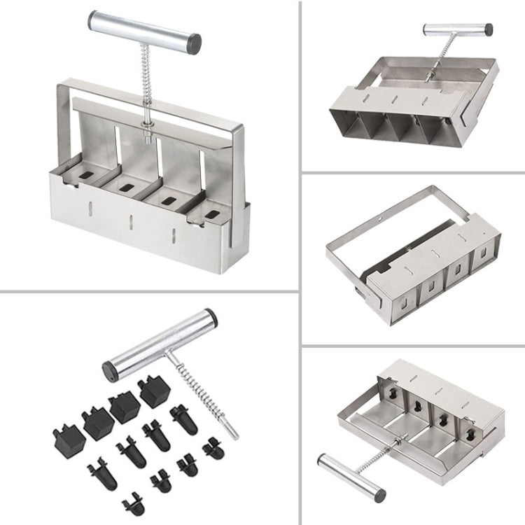 Handheld Seedling Soil Blocker Makes Four 2 by 2 Inches Soil Blocks for Garden Prep