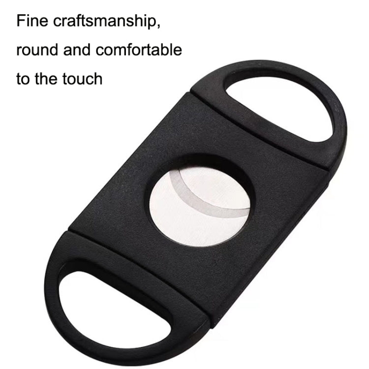 5pcs Mini Black Stainless Steel Double Edge Cigar Scissors Cigar Crushers