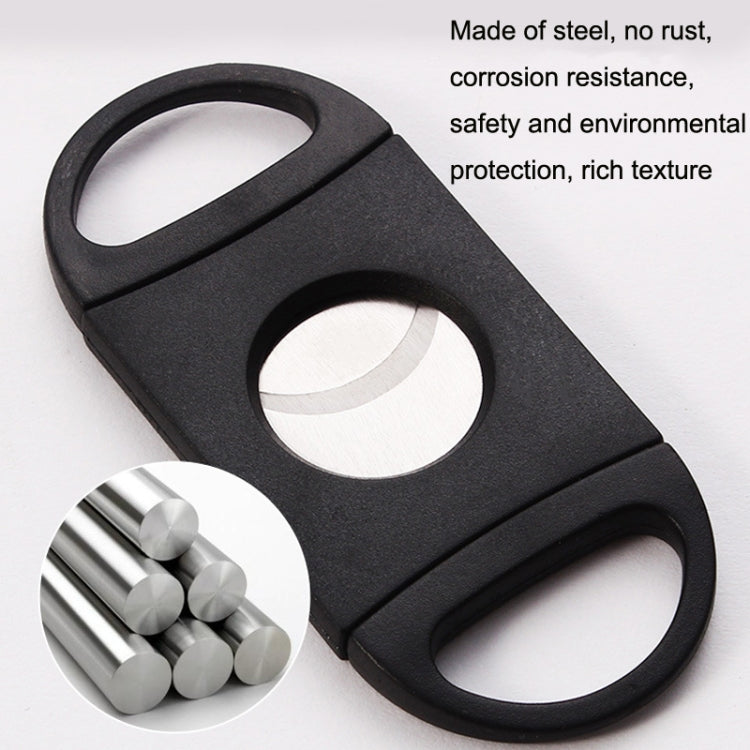 5pcs Mini Black Stainless Steel Double Edge Cigar Scissors Cigar Crushers