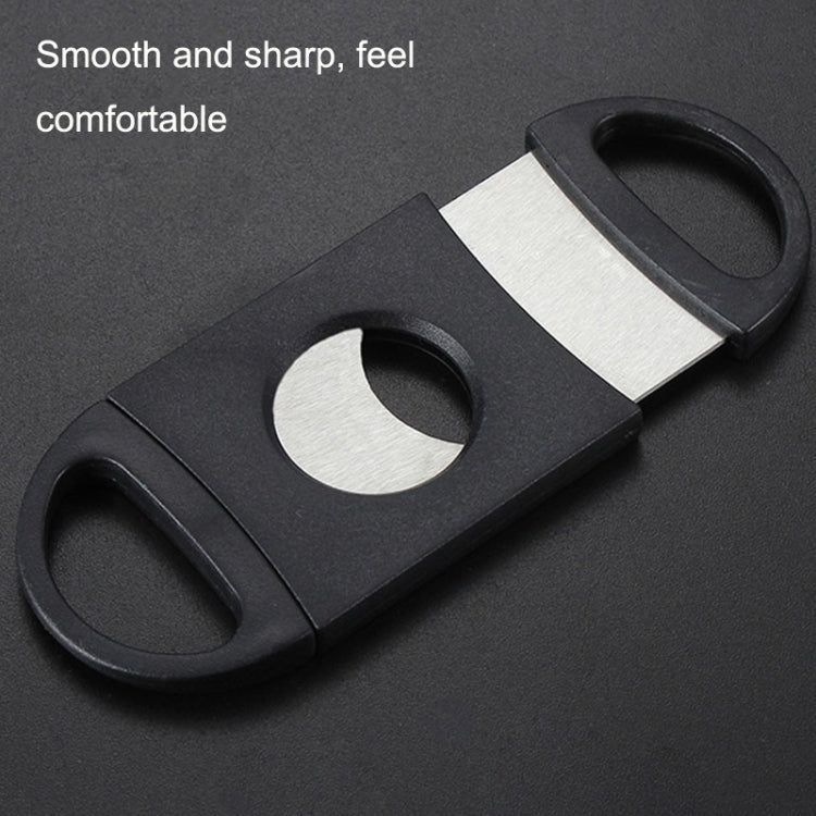 5pcs Mini Black Stainless Steel Double Edge Cigar Scissors Cigar Crushers