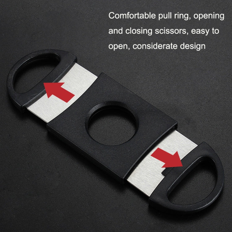 5pcs Mini Black Stainless Steel Double Edge Cigar Scissors Cigar Crushers