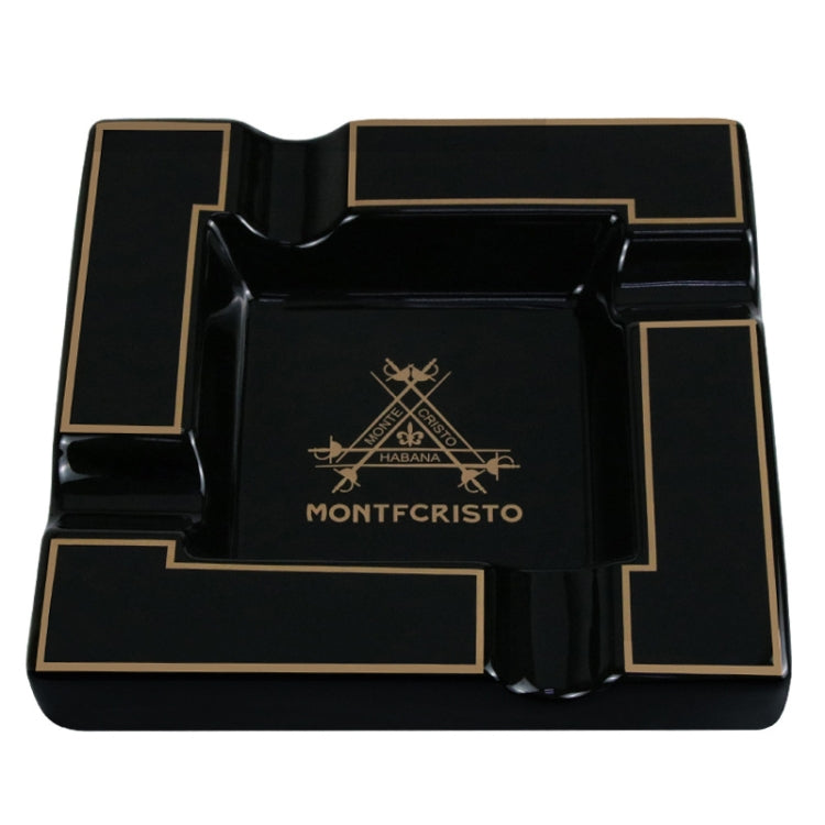 Four Slot Large-Diameter Smoke Groove Ceramic Cigar Ashtray