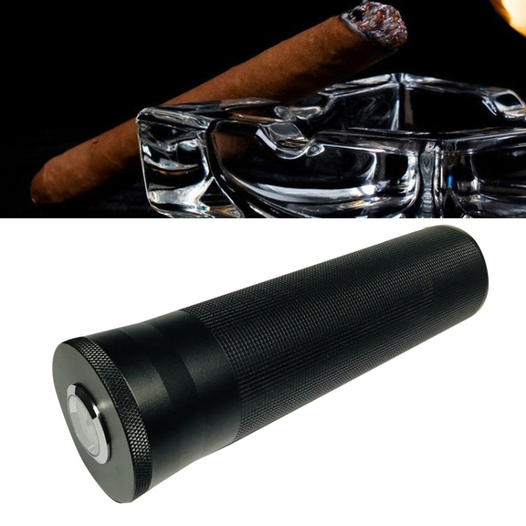 Metal Humidor Cigar Tube Humidifier Storage Bin Humidity Display