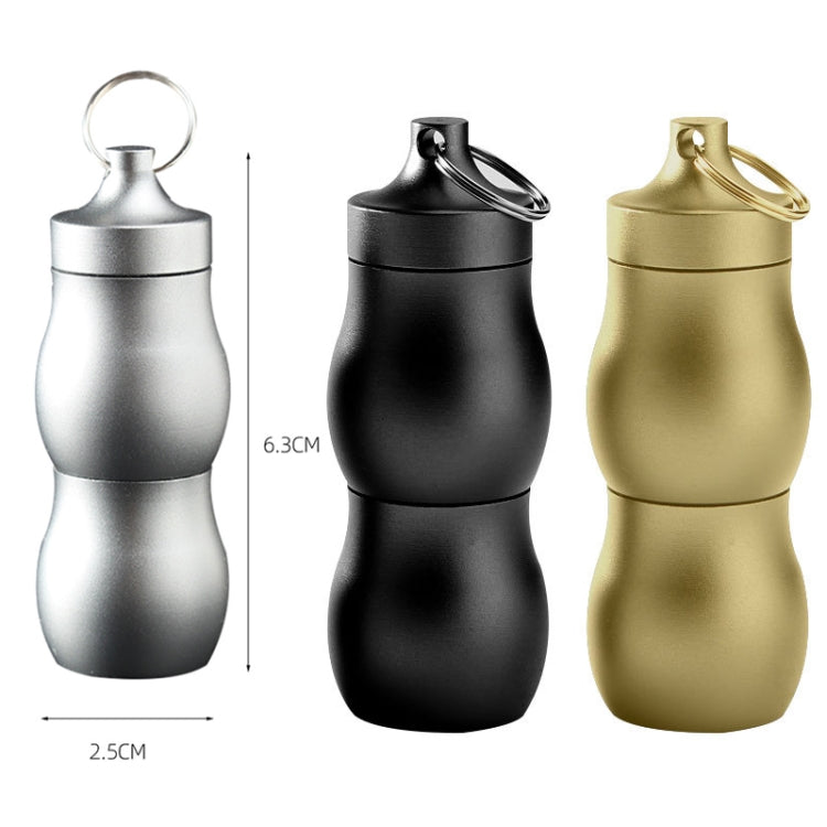 F25 Outdoor First Aid Pill Sealed Bottle Mini Waterproof Metal Medicine Jar Keychain