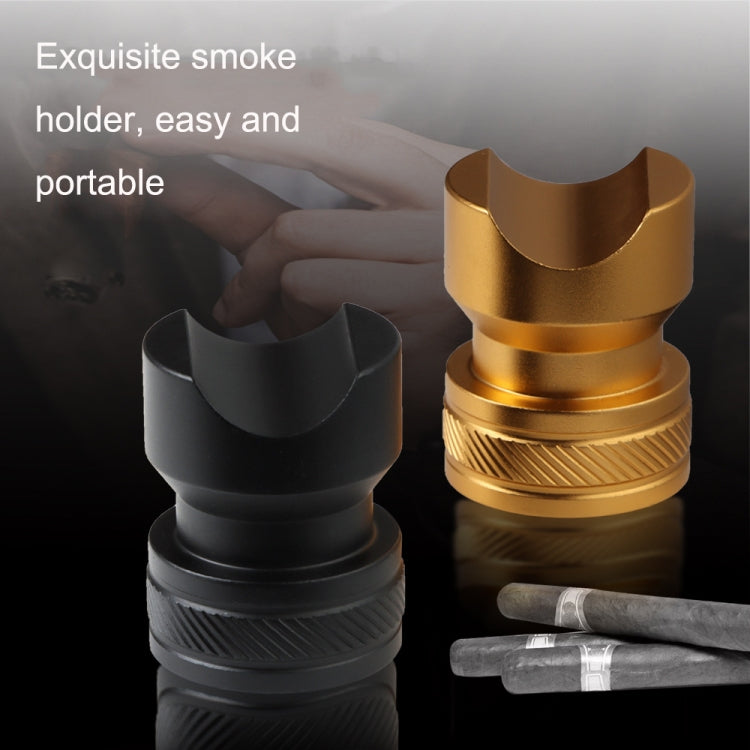 Metal Portable Cigar Holder Large Diameter Smoke Slot Non-slip Bottom