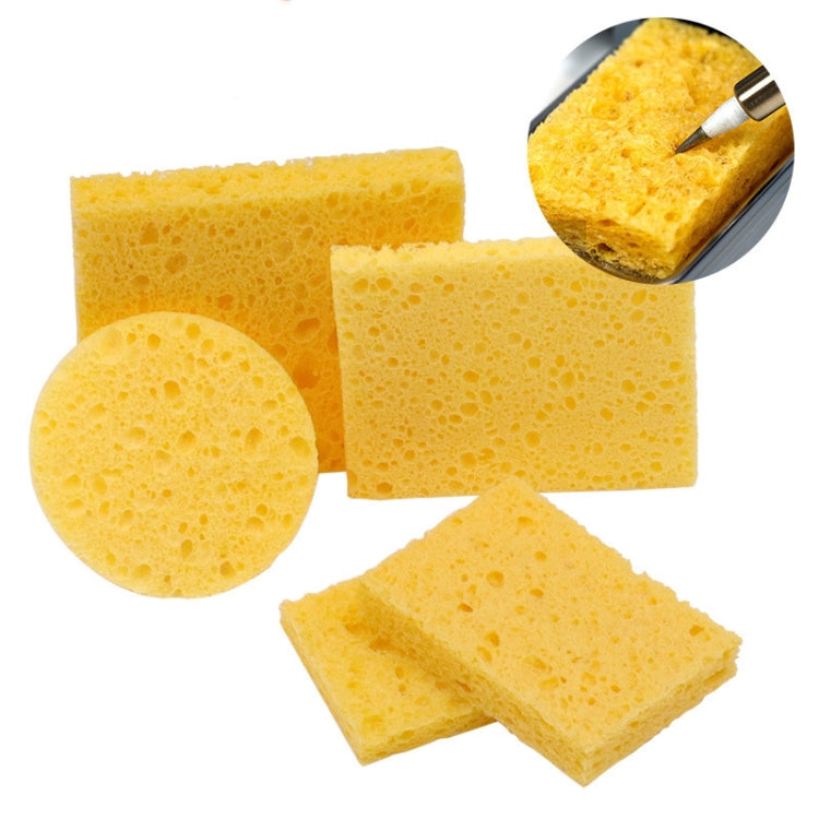 Soldering Iron Tin Remover Cleaning Cotton Wood Pulp Sponge,Spec: Thin Square 6x6cm