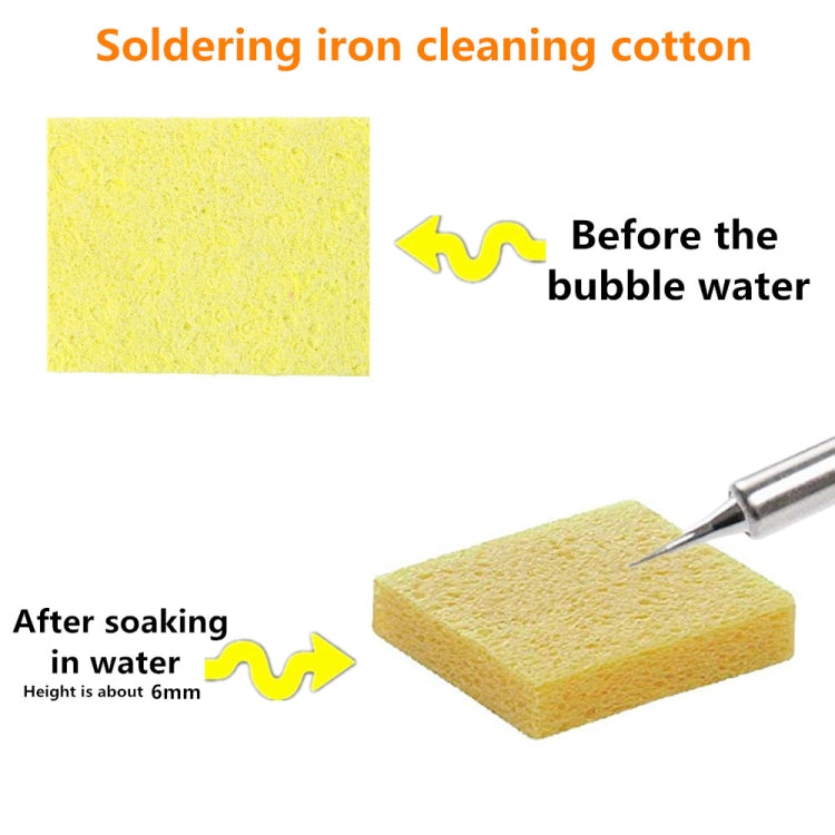 Soldering Iron Tin Remover Cleaning Cotton Wood Pulp Sponge,Spec: Thin Square 6x6cm