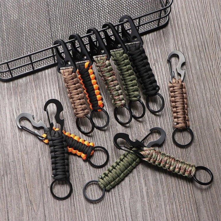 2pcs Outdoor Climbing Eagle Beak Buckle Umbrella Rope Hand-Woven Key Hanging Buckle