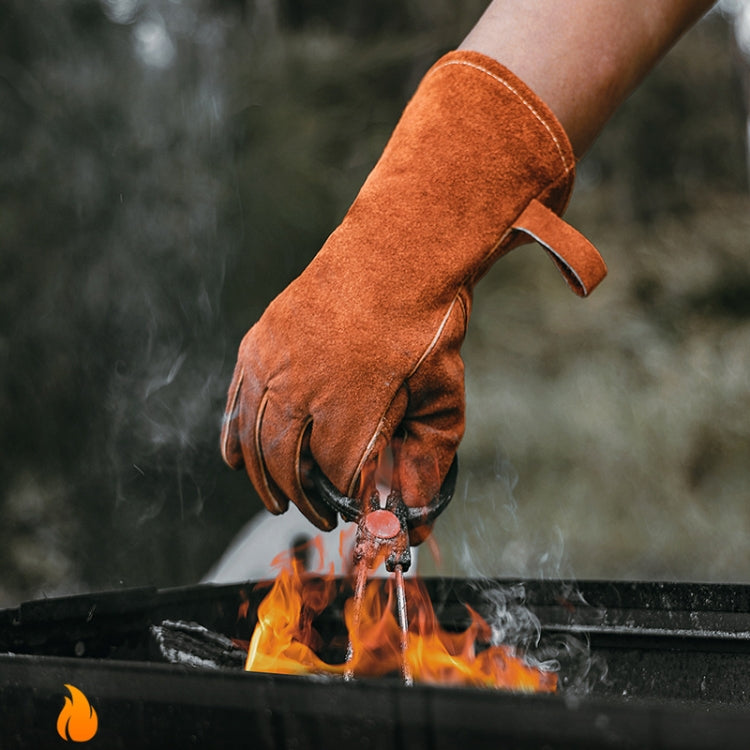 Cowhide High Temperature Resistant Welding Flame Retardant Anti-slip Insulation Gloves