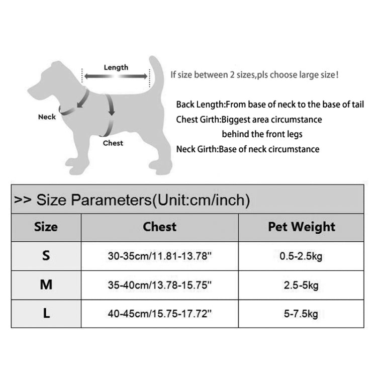 Pet Lace Vest Clothes Harness Leash, Size: