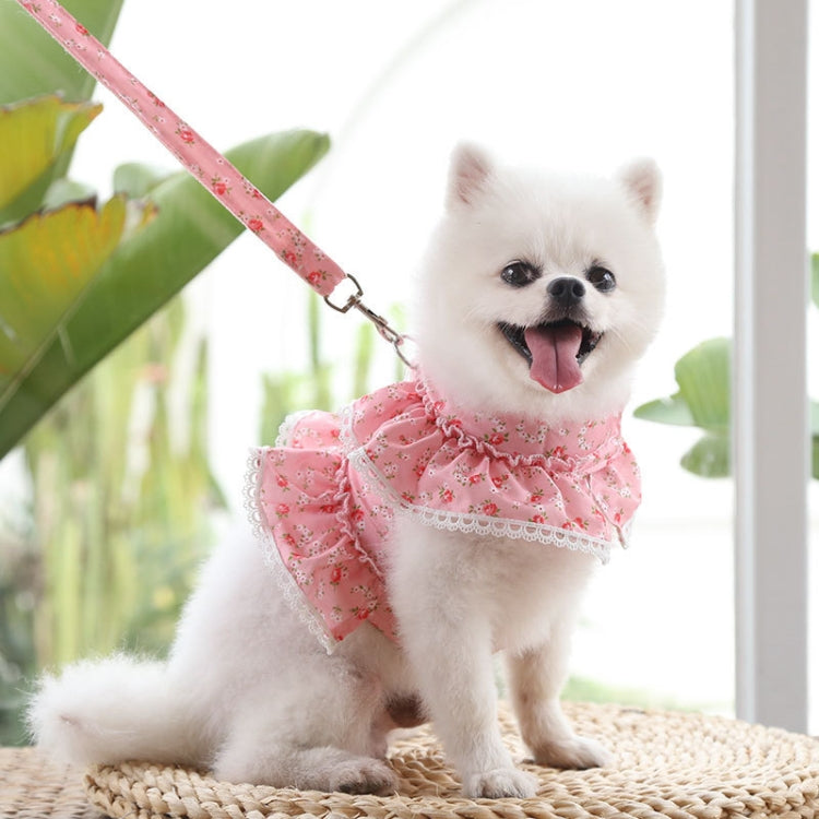 Pet Lace Vest Clothes Harness Leash, Size:
