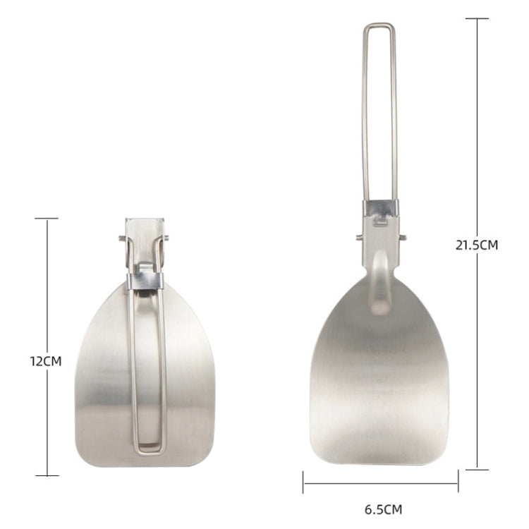 304 Stainless Steel Folding Frying Spatula Outdoor Camping Portable Tableware