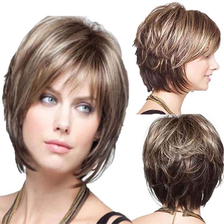Women High Temperature Silk Curly Short Hair Wig