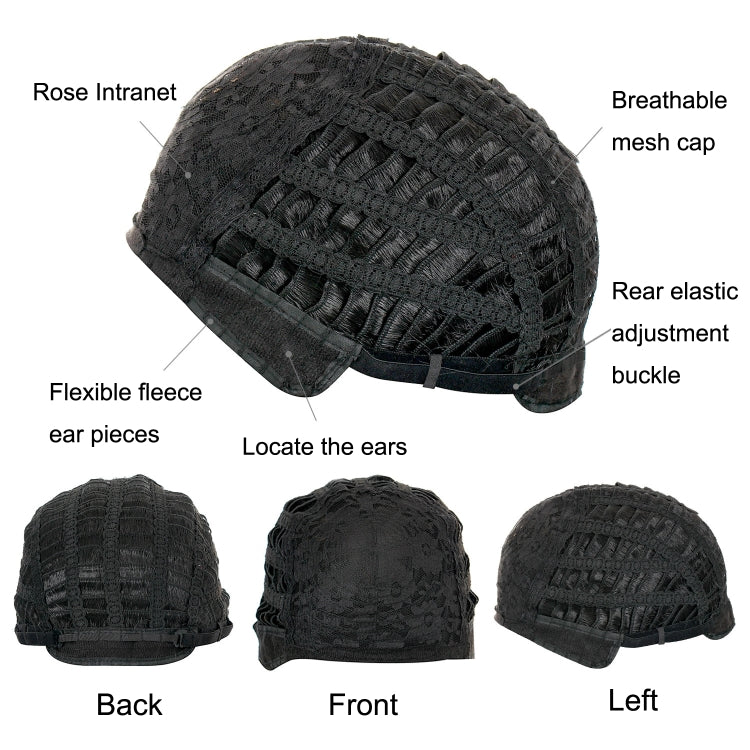 WIG-305 Female High Temperature Silk Wig Oblique Bangs Short Hair Chemical FiberHeadgear