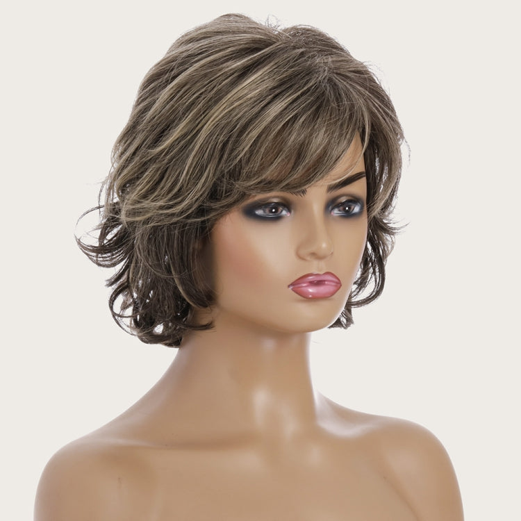 Ladies Short Curly Hair High Temperature Silk Chemical Fiber Wig Headgear