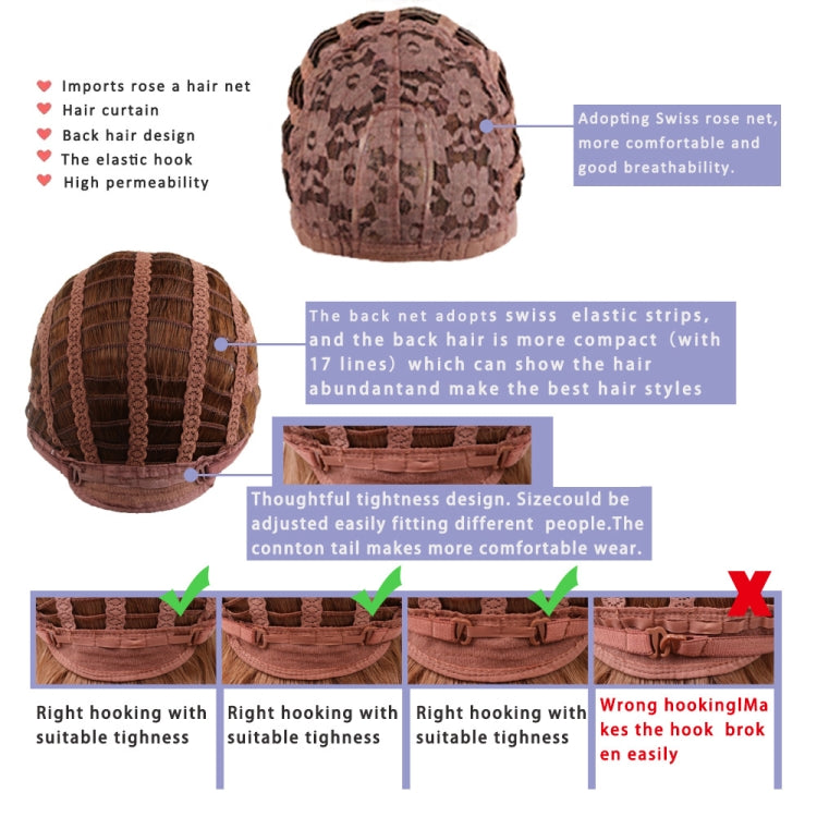 Ladies High Temperature Silk Short Wig Chemical Fiber Headgear