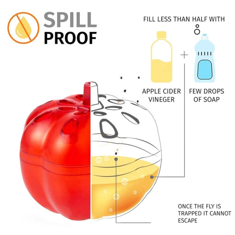 SK116 2pcs Small Pumpkin Fruit Fly Traps Fruit Flying Worm Catcher