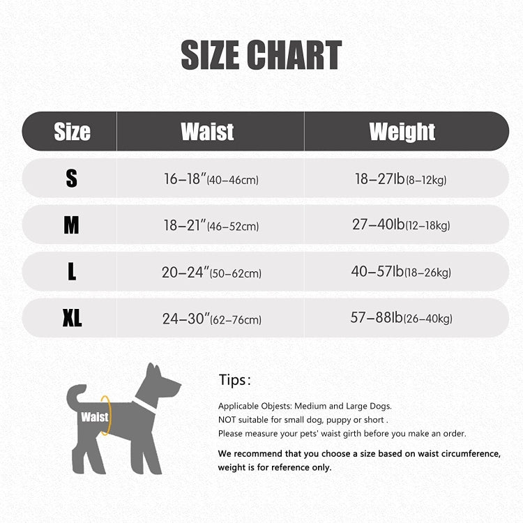 Dog Hind Leg Auxiliary Strap Decompression Auxiliary Travel Belt For Elderly and Injured Dog