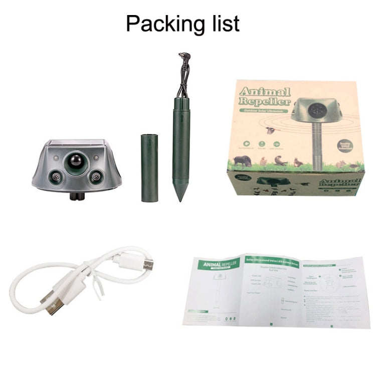 SK031 Four-Sided Solar Animal Repeller Bird Repeller Ultrasonic Rat Repeller