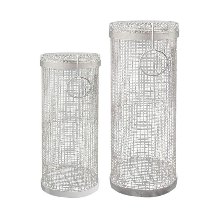 Outdoor Stainless Steel Barbecue Cage BBQ Round Mesh Tube