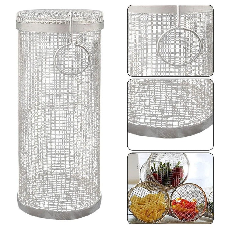 Outdoor Stainless Steel Barbecue Cage BBQ Round Mesh Tube