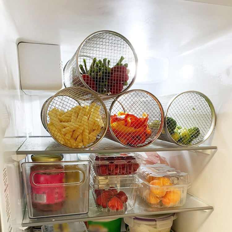 Outdoor Stainless Steel Barbecue Cage BBQ Round Mesh Tube