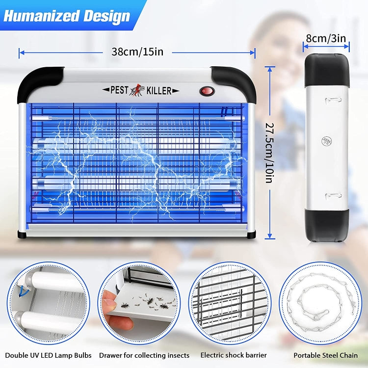 SK611 Indoor Household 20W Electric Shock Mosquito Killer Lamp High Voltage Hotel Fly Killer Lamp