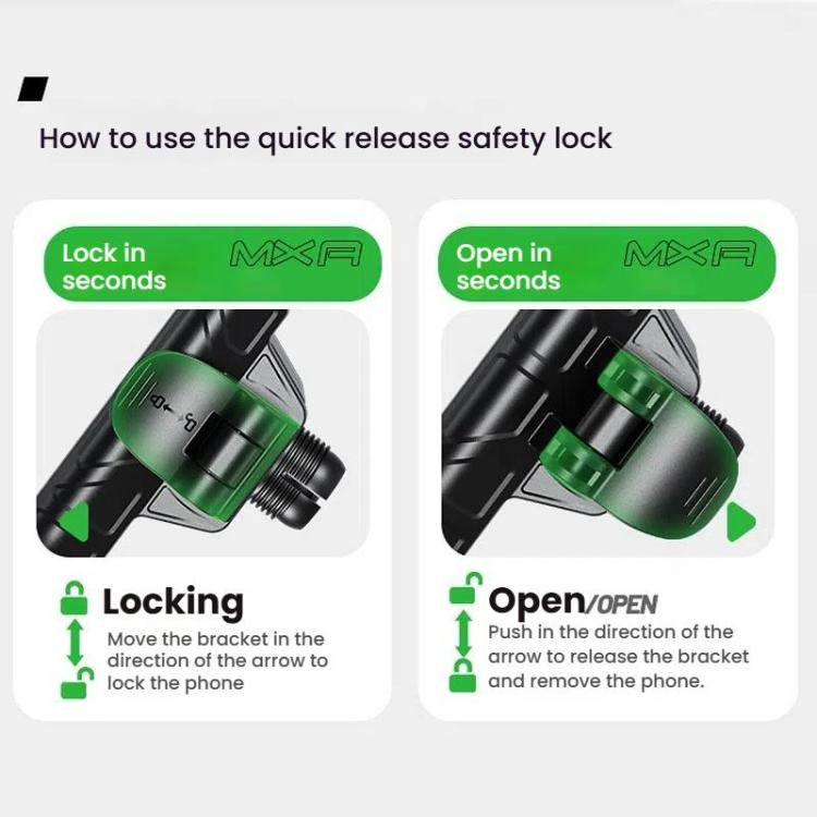 Kewig Motorcycle Bicycle Non-Blocking Mobile Phone Camera Navigation Bracket