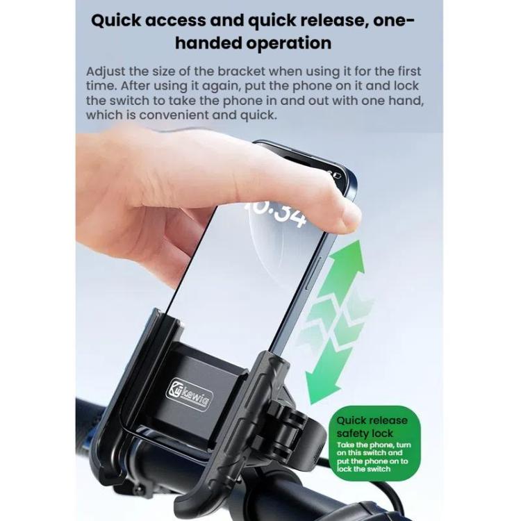 Kewig Motorcycle Bicycle Non-Blocking Mobile Phone Camera Navigation Bracket