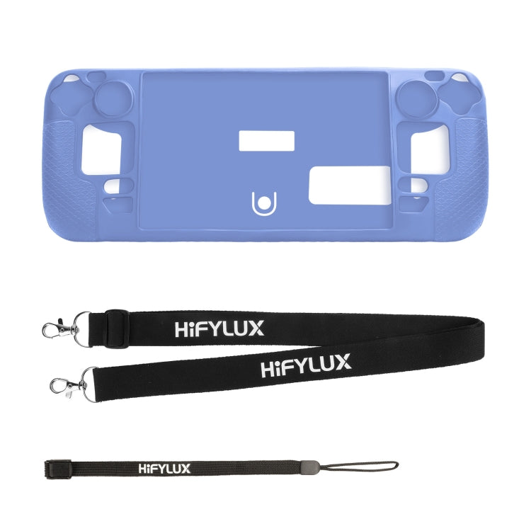 For Steam Deck Hifylux ST-PF14 Game Console Silicone Case Anti-scratch Non-slip Handheld Case Lanyard