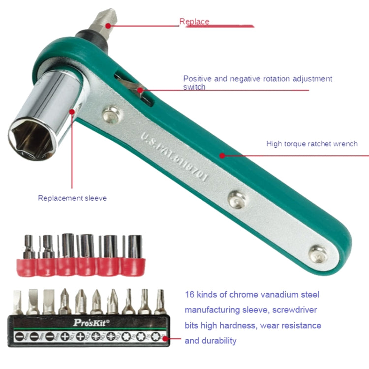 16 In 1 Socket Driver Head Ratchet Wrench Set
