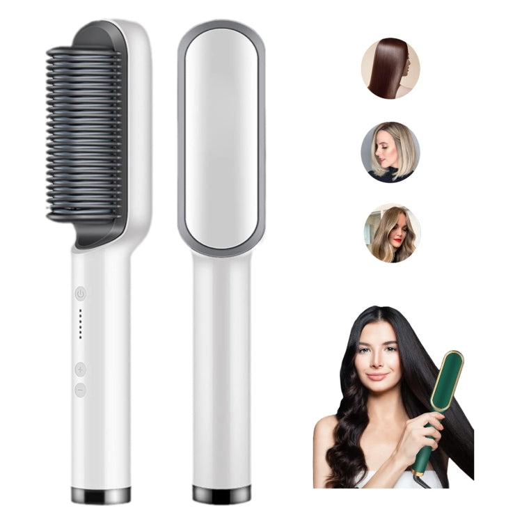 2 In 1 Hair Straightener Brush And Curler Negative Ion Hair Straightener Styling Comb