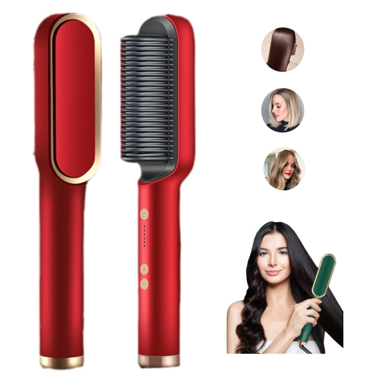 2 In 1 Hair Straightener Brush And Curler Negative Ion Hair Straightener Styling Comb