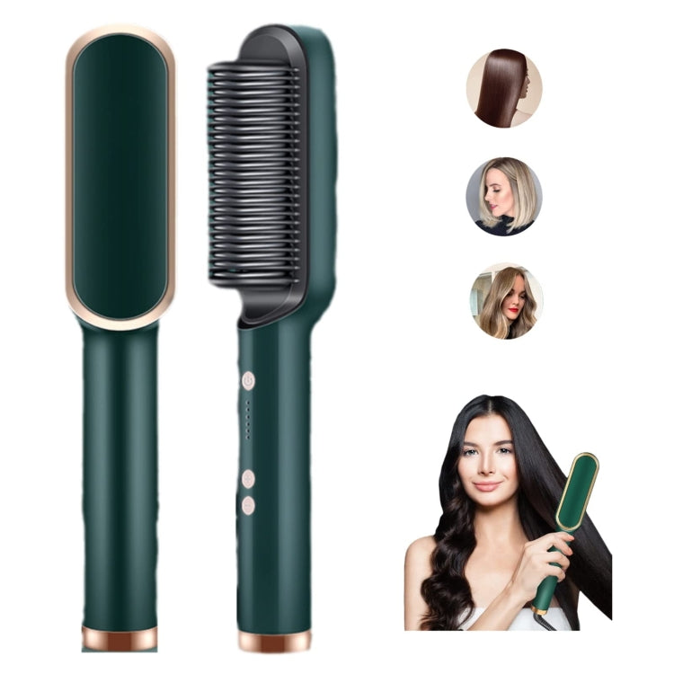 2 In 1 Hair Straightener Brush And Curler Negative Ion Hair Straightener Styling Comb