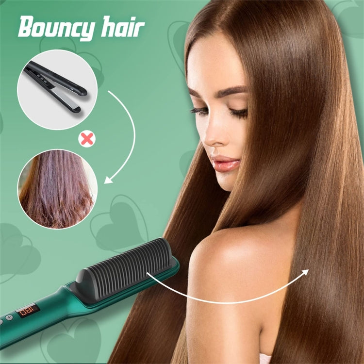 2 In 1 Hair Straightener Brush And Curler Negative Ion Hair Straightener Styling Comb