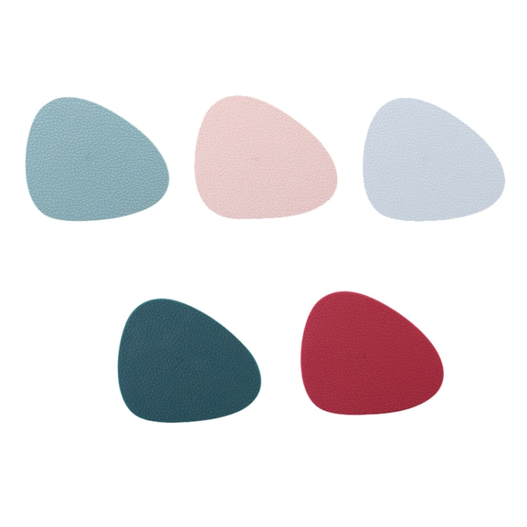 10pcs Teardrop-Shaped Silicone Table Insulation Mat Leather Textured Kitchen Cup And Pot Mat