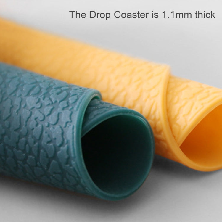 10pcs Teardrop-Shaped Silicone Table Insulation Mat Leather Textured Kitchen Cup And Pot Mat