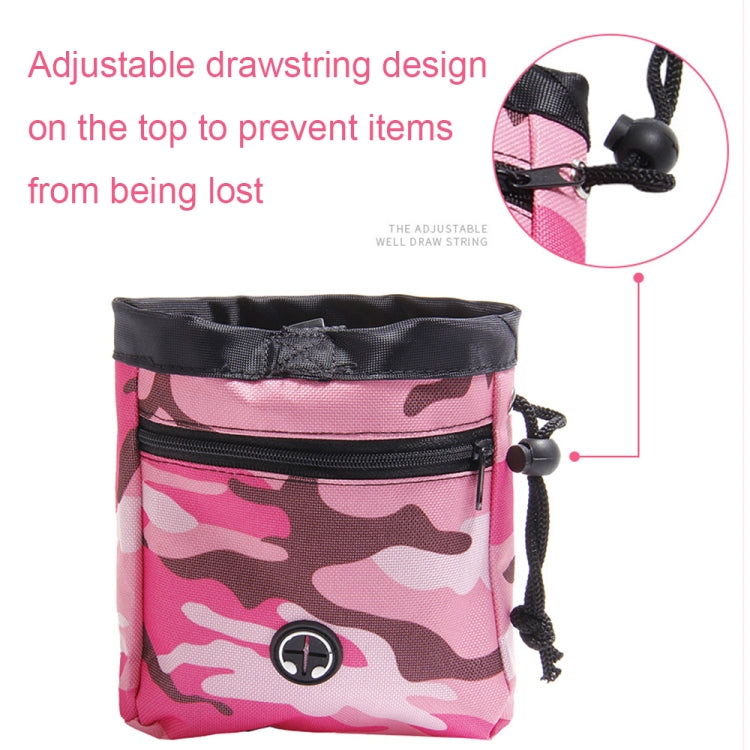 Multifunctional Pet Training Camouflage Snacks Bag Portable Dog Walking Belt Bag